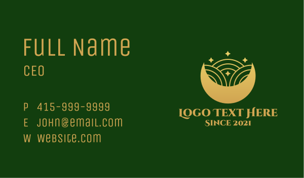 Islamic Moon Ornament  Business Card Design Image Preview