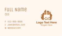 Brown Boba Milk Tea Business Card Image Preview