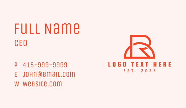 Orange Sun Letter R Business Card Design Image Preview