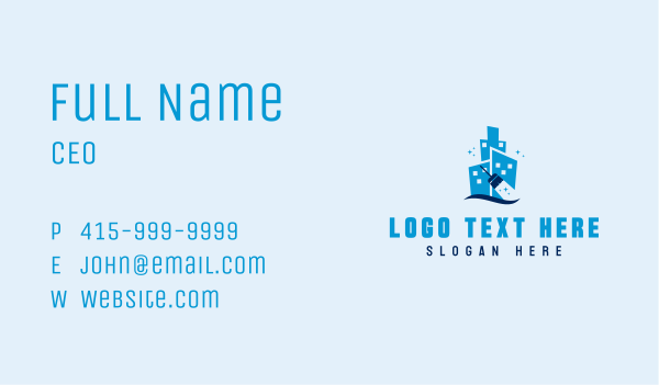 Squeegee Building Cleaner Business Card Design Image Preview