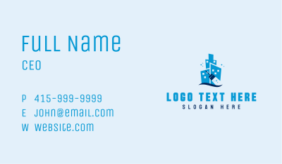 Squeegee Building Cleaner Business Card Image Preview