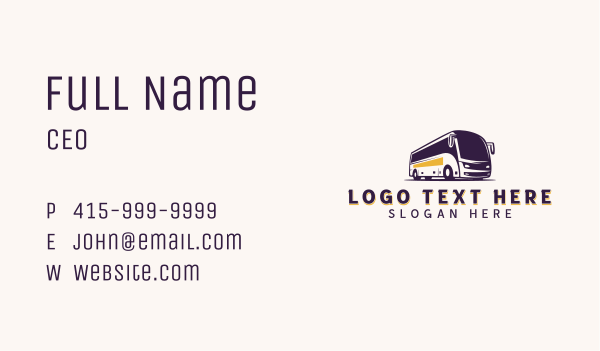 Shuttle Transportation Bus Business Card Design Image Preview