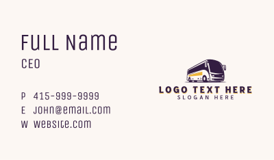 Shuttle Transportation Bus Business Card Image Preview