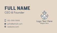 Nautical Anchor Pen Business Card Design