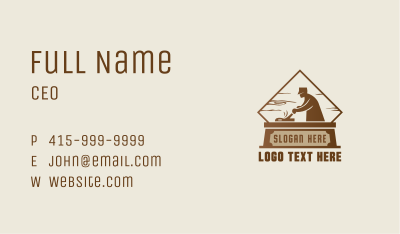Carpenter Hand Planer Business Card Image Preview