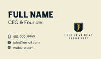 Business Shield Letter F Business Card Image Preview