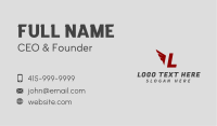 Logistics Wing Lettermark Business Card Image Preview
