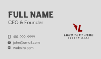 Logistics Wing Lettermark Business Card Preview