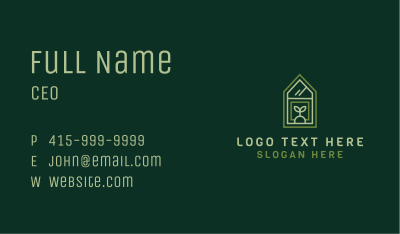 Green House Plant Business Card Image Preview