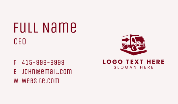 Truck Arrow Freight Business Card Design Image Preview