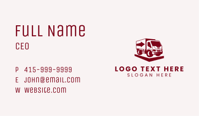 Truck Arrow Freight Business Card Image Preview