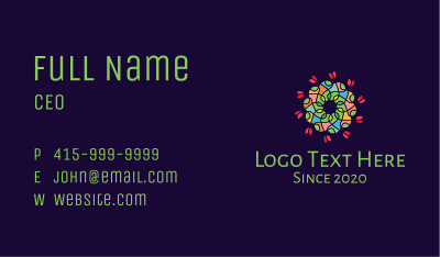 Colorful Ornamental Bouquet Business Card Image Preview