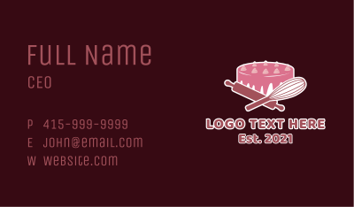 Sweet Cake Shop Business Card Image Preview