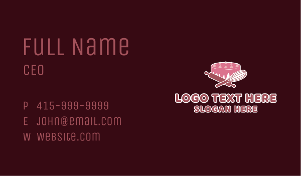 Sweet Cake Shop Business Card Design Image Preview