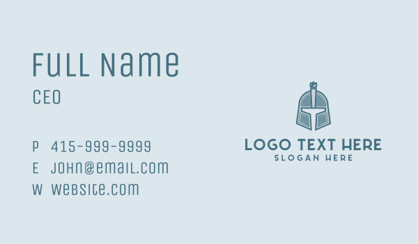 Warrior Helmet Letter T Business Card Design Image Preview