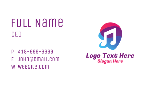Multicolor Gradient Note  Business Card Design Image Preview
