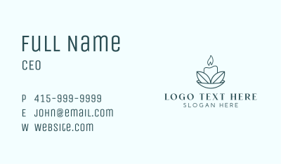 Candle Leaf Spa  Business Card Image Preview