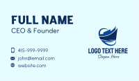 Blue Silhouette Ship Business Card Image Preview