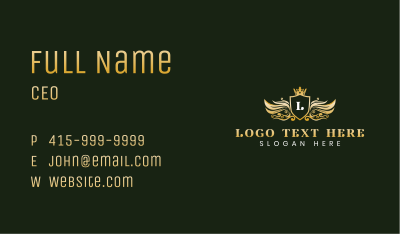 Wing Shield Crest Business Card Image Preview
