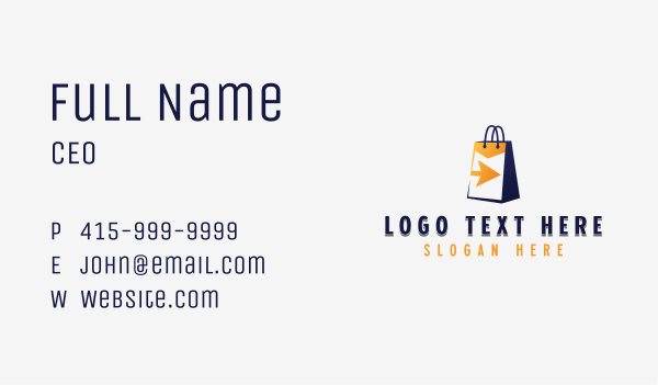 Retail Shopping Bag Business Card Design Image Preview
