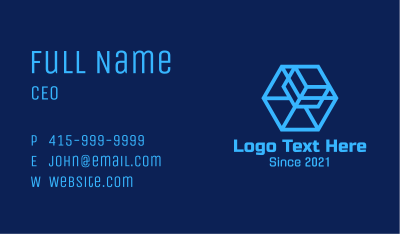 Blue Digital  Box Business Card Image Preview