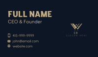 Luxury Elegant Hotel Letter W Business Card Image Preview