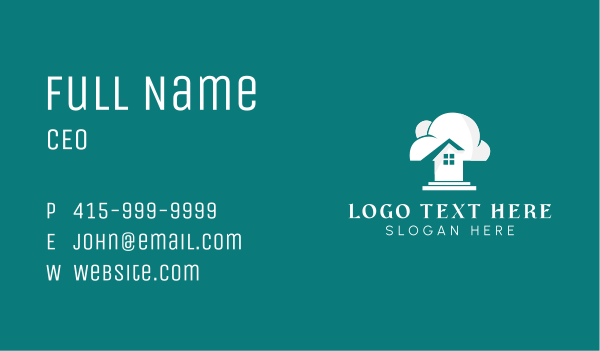 White Cloud Home  Business Card Design Image Preview