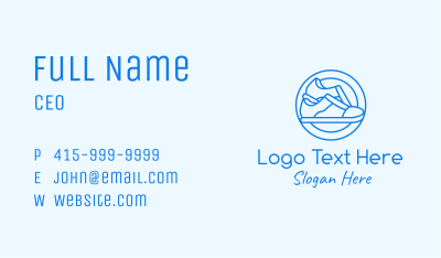 Blue Minimalist Sneakers Business Card Image Preview