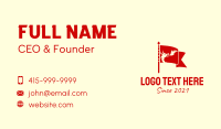 Red Dragon Flag  Business Card Image Preview