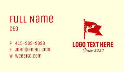 Red Dragon Flag  Business Card Image Preview