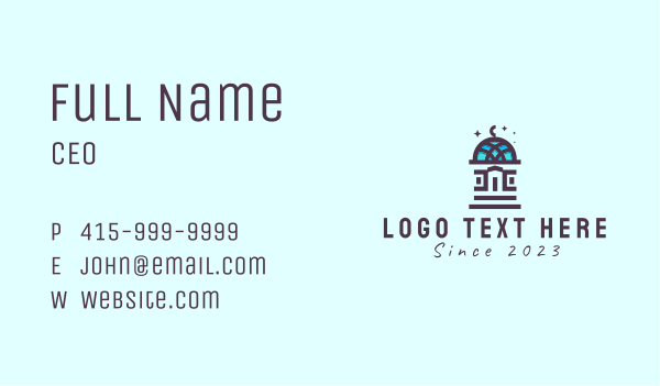 Minimalist Majestic Dome Business Card Design Image Preview