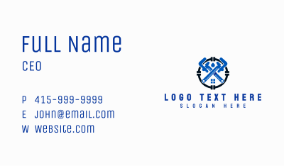 Plumber Pipe Wrench Business Card Image Preview