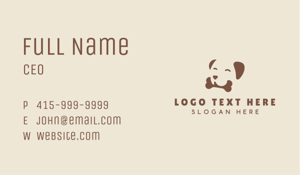 Puppy Dog Bone Business Card Design Image Preview