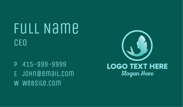 Gradient Fish Badge Business Card Design Image Preview