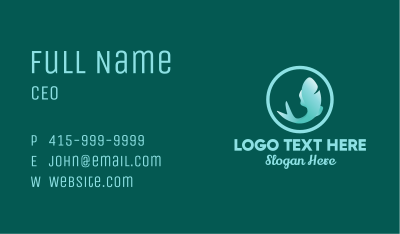 Gradient Fish Badge Business Card Image Preview
