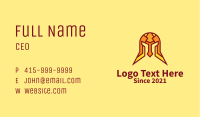 Colorful Barbarian Helmet  Business Card Image Preview