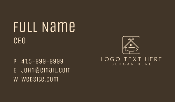 Builder Hammer Nail Business Card Design Image Preview