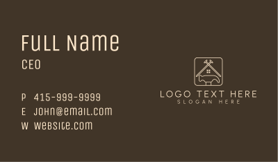 Builder Hammer Nail Business Card Image Preview