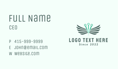 Needle Wings Acupuncture Business Card Image Preview