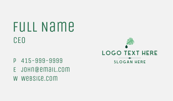 Generic Leaf Wordmark Business Card Design Image Preview