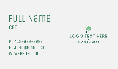 Generic Leaf Wordmark Business Card Image Preview