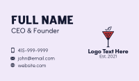 Wine Glass Cocktail  Business Card Image Preview