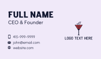 Wine Glass Cocktail  Business Card Preview