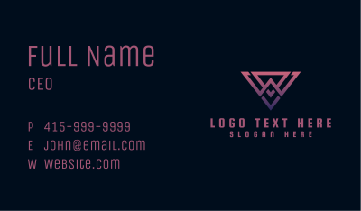 Gaming V & W Monogram Business Card Image Preview