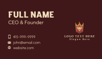 Gold Lion Shield Business Card Preview