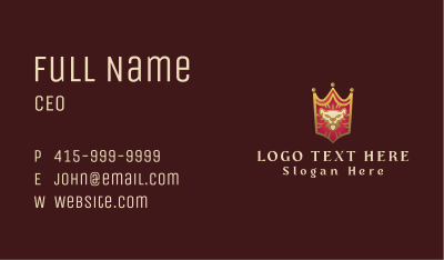 Gold Lion Shield Business Card Image Preview