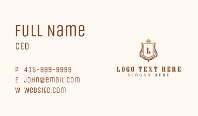 Royalty Shield Hotel Business Card Image Preview