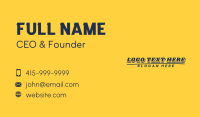 Retro Casual Wordmark Business Card Image Preview