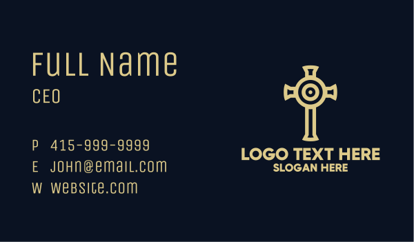 Target Cross Crucifix Business Card Design Image Preview