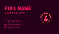 Vibrant Neon Lettermark Business Card Image Preview